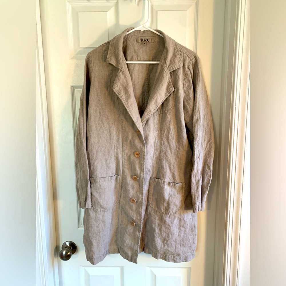 Khaki/tan colored Flax jacket